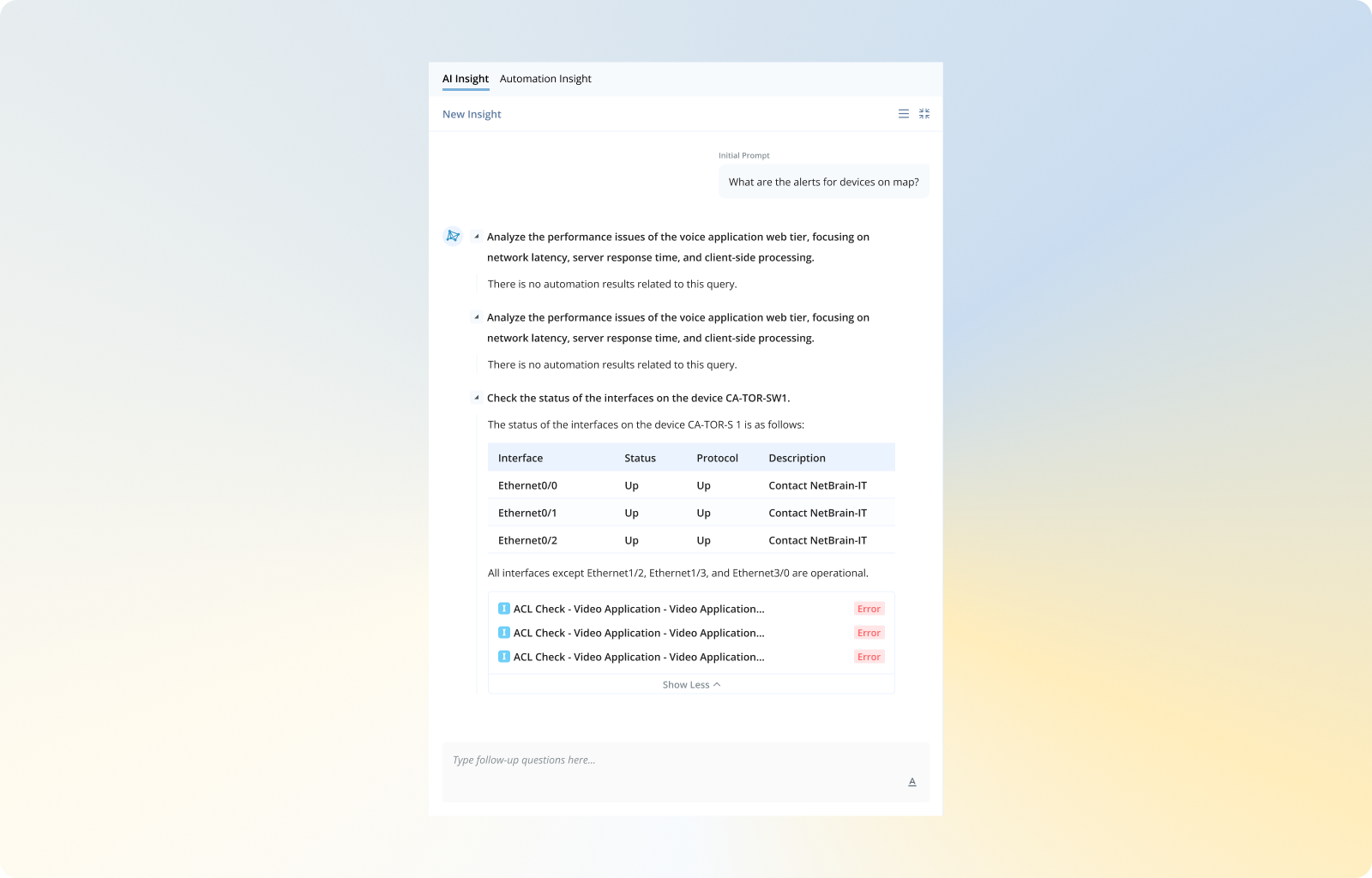 NetBrain AI Insight screenshot 3